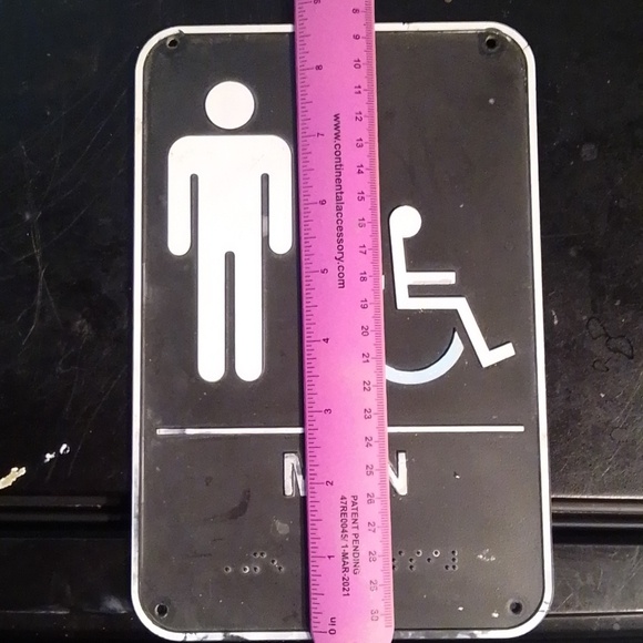 Vintage Men's Bathroom Sign 3\10$ - Picture 3 of 4